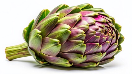Fototapeta premium Fresh Artichoke Isolated on White Background - High-Resolution Stock Photo