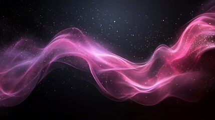 Obraz premium Pink energy wave abstract background, cosmic design.