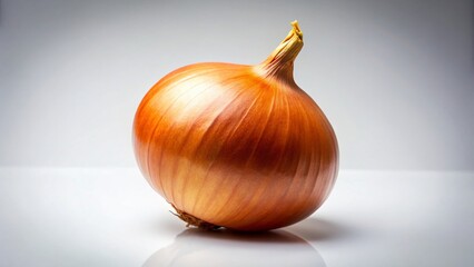 Fresh Onion on White Background, Vintage Style Photo - Clipping Path Included