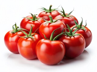 Fresh Red Tomatoes Isolated on White Background - Perfect for Food Blogs and Recipes