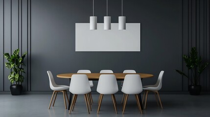 Minimalist Contemporary Business Meeting Room with Calm Atmosphere