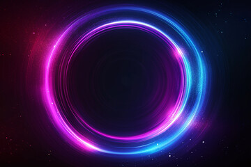 Abstract background. Blue and purple neon light rays speed through a motion background creating a futuristic look, space tunnel or wormhole time travel effect.