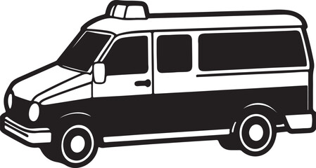 Fototapeta premium Ambulance Car silhouette vector art design
