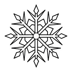 black and white snowflake