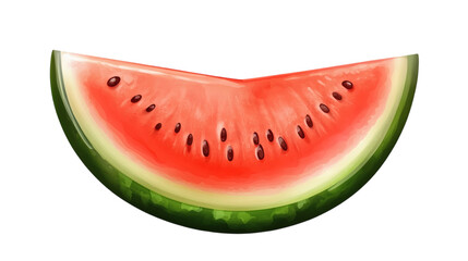 slice watermelon isolated on white transparent background