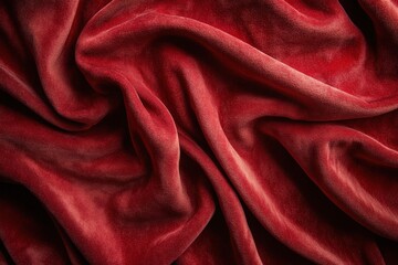 Obraz premium Luxurious red suede fabric close-up textile art soft texture elegant setting artistic perspective textile design inspiration