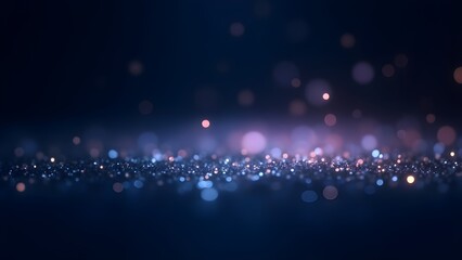 A minimalist representation of chaos with glowing particles scattered randomly