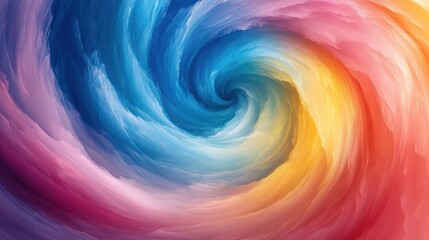 Obraz premium A captivating digital abstract art piece features swirling colors that create a mesmerizing display of vibrant hues and dynamic movement, drawing viewers in
