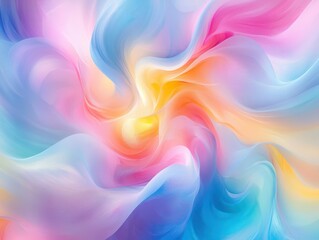 Obraz premium Swirling colors create a vibrant abstract pattern that captivates the eye with dynamic movement and a blend of hues resembling a dreamlike landscape