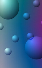 Colorful abstract pastel waves with bubbles, perfect for modern web design, abstract background with waves and bubbles
