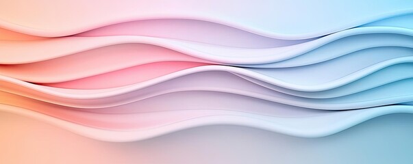 Naklejka premium Soft abstract background idea. Abstract waves in soft colors create a calm and modern atmosphere for design projects.