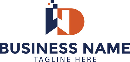 WD technology logo, letter WD technology, IT and Digital business logo