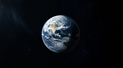 Fototapeta premium Earth from Space with News Ticker Overlay