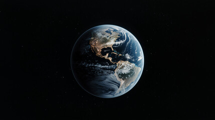 Earth from Space with News Ticker Overlay