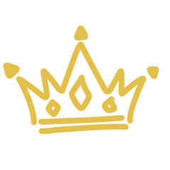 golden crown doodle drawn