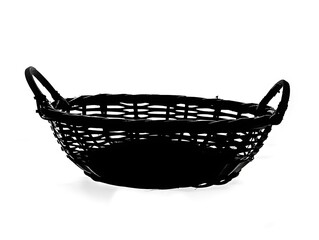 Fototapeta premium steamer basket silhouette