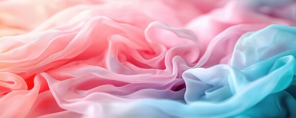 Obraz premium Soft abstract background idea. Soft, flowing fabric in pastel hues creates a dreamy, elegant background.