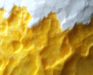 Abstract yellow and white textured surface.