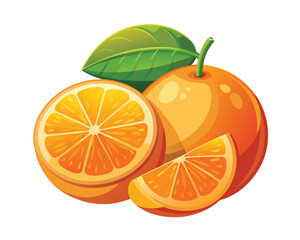 orange vector with white background