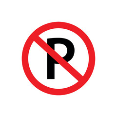 no parking sign information vector	