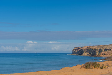 Seaside landscape in Morocco in the region of the town of Safi