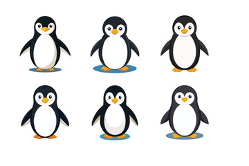 penguin cartoon vector art illustration