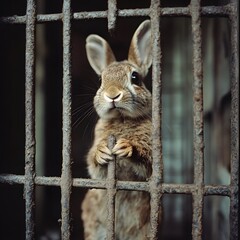 Obraz premium Animals living in gardens or farms have more opportunities for exercise than those in cages.