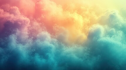 Soft gradients of vibrant teal and warm hues blend seamlessly in a stunning sky at dusk, creating a tranquil and mesmerizing atmosphere