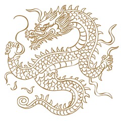Chinese dragon outline