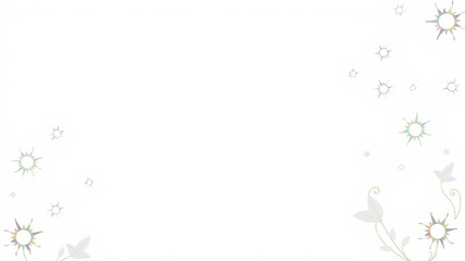 Fototapeta premium Universal neutral white background with elegant line art floral elements for versatile banners, invitations, and social media posts, poster, elements