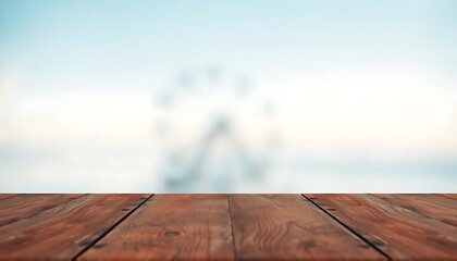 Obraz premium empty wooden table with background white