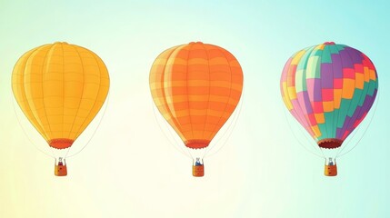 Obraz premium Colorful Hot Air Balloons in the Sky