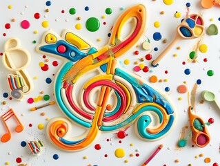 musical note outline for celebration