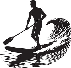 A man with boat vector