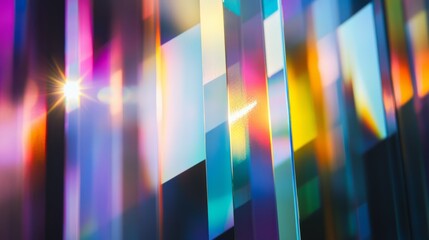 A colorful image of a rainbow with a sun shining through it