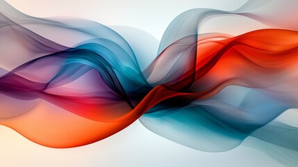 Naklejka premium Abstract Colorful Swirling Waves Red Blue and Purple Fluid Design Background