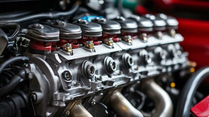 Close-up View of a Powerful Engine
