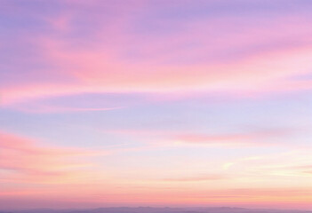 Obraz premium Purple Sky and Sunset Cloud in Gentle Tones