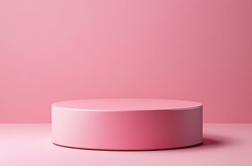 Pink Round Display Platform Mockup