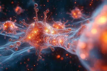 Human metapneumovirus or HMPV, virus causing upper and lower respiratory infection. 3d illustration medical imagery concept 