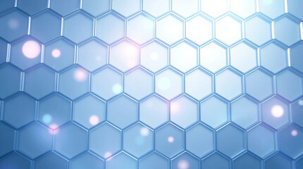 Naklejka premium Hexagonal Digital Background with Glow