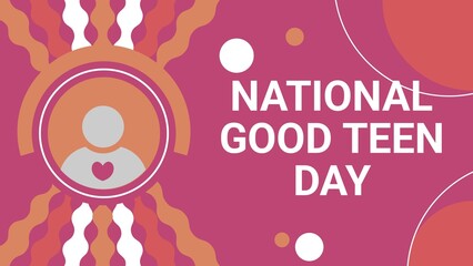 National Good Teen Day web banner design illustration 