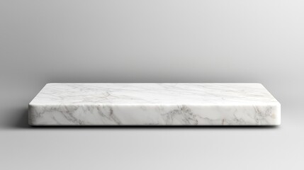 Elegant White Marble Platform: Minimalist Product Display