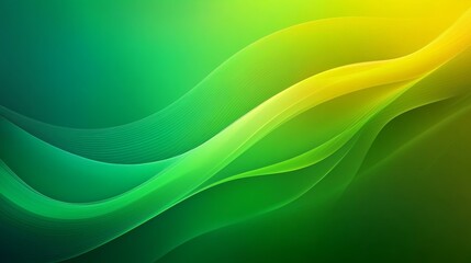 Abstract Green and Yellow Wave Design Background