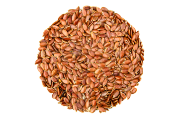Flax seed, superfood for healthy eating. Isolated on transparent background.