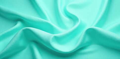 Obraz premium Blended cotton silk, light cyan turquoise green wallpaper Soft, textured background , abstract, elegant