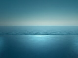 Obraz premium Tranquil ocean view from infinity pool.