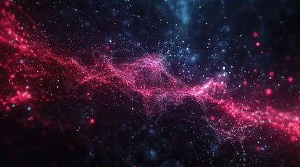 Abstract Technology Background with Digital Data Flow and Light Effects