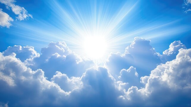 sunrise on blue sky. Blue sky with some clouds