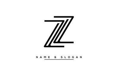 ZZ Abstract Letters Logo Monogram